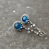 Vintage Blue Crystal Earrings