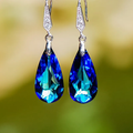 Vintage Colourful Crystal Drop Earrings