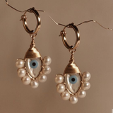 Vintage Nazar Pearl Earrings