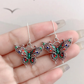 Vintage Colourful Butterfly Earrings