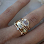 Vintage Gold & Zirconia Ring Set