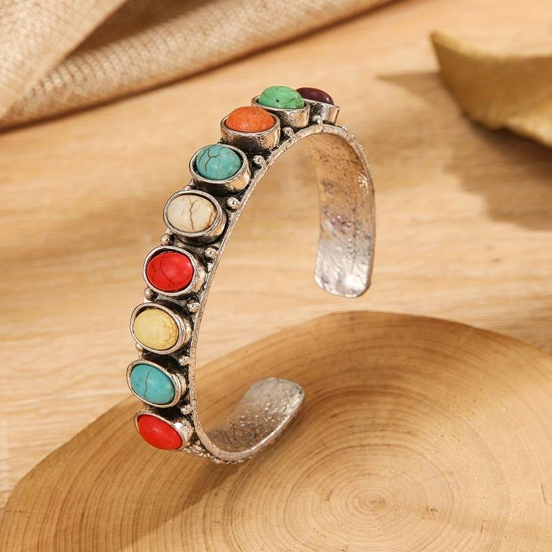 Vintage Colourful Stones Bracelet