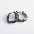 Vintage Dark Silver Earrings