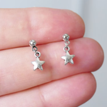 Vintage Silver Star Earrings