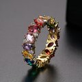 Vintage Colourful Zirconia Ring