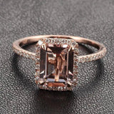 Vintage Rose Glass Ring