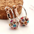Colourful Sphere Gold Earrings