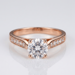 Classic Round Zirconia Rose Gold Ring