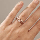 Love Forever Rose Gold Double Band Ring