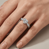 Heart Zirconia Silver Pavé Ring