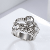 Silver Twin Sparkle Ring