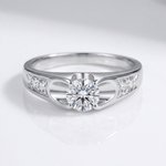 Classic Rose Gold Zirconia Solitaire Ring