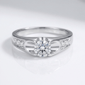 Classic Rose Gold Zirconia Solitaire Ring