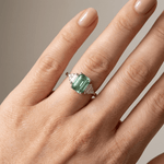 Silver Diamond Trio Ring