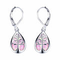 Tree of Life Earrings in Opal and Silver