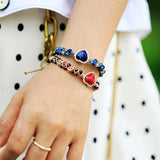 Dazzling Jasper Heart Bracelet