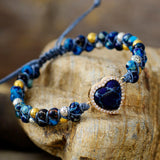 Dazzling Jasper Heart Bracelet