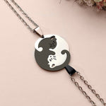 Yin Yang Cat Stainless Steel Necklace